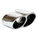 Highly polished stainless steel tailpipes for Porsche 996 Turbo in 996 GT2 look