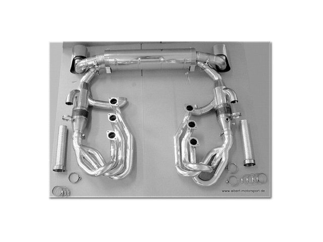 964 Sport exhaust system Powerkit stainless steel polished 2 tailpipes