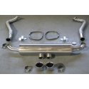 718 - 982 Boxster Cayman rear muffler with intermediate tube stainless steel