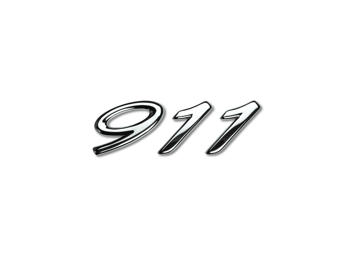 996 Schriftzug silber "911" für Porsche Sondermodell "Millenium"