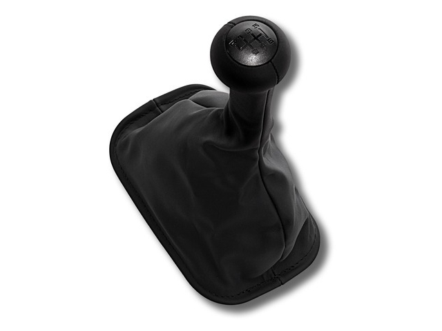 993 Gear knob leather in black for Porsche 911 with rear drive