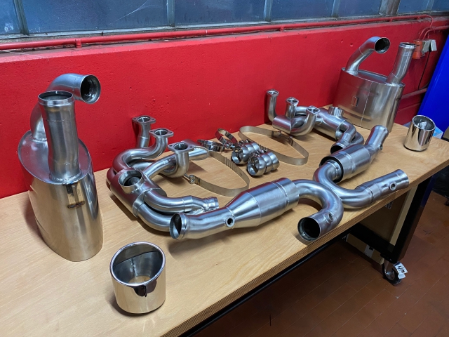 993 - Carrera - RS sport exhaust polished stainless steel with 2 tailpipes for Porsche