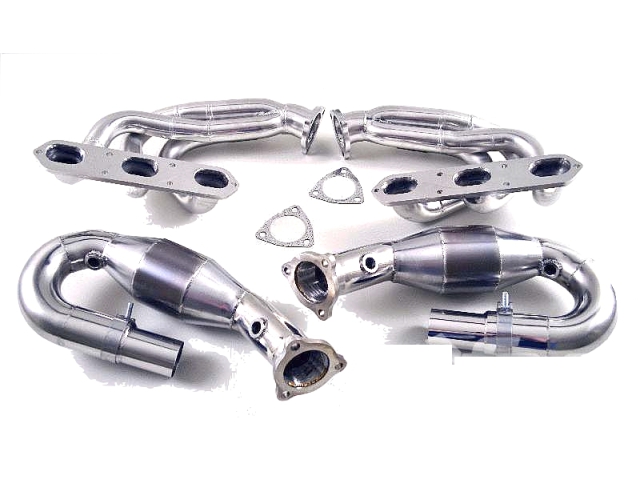 997 Carrera headers and sport catalytic converters for Porsche standard exhaust
